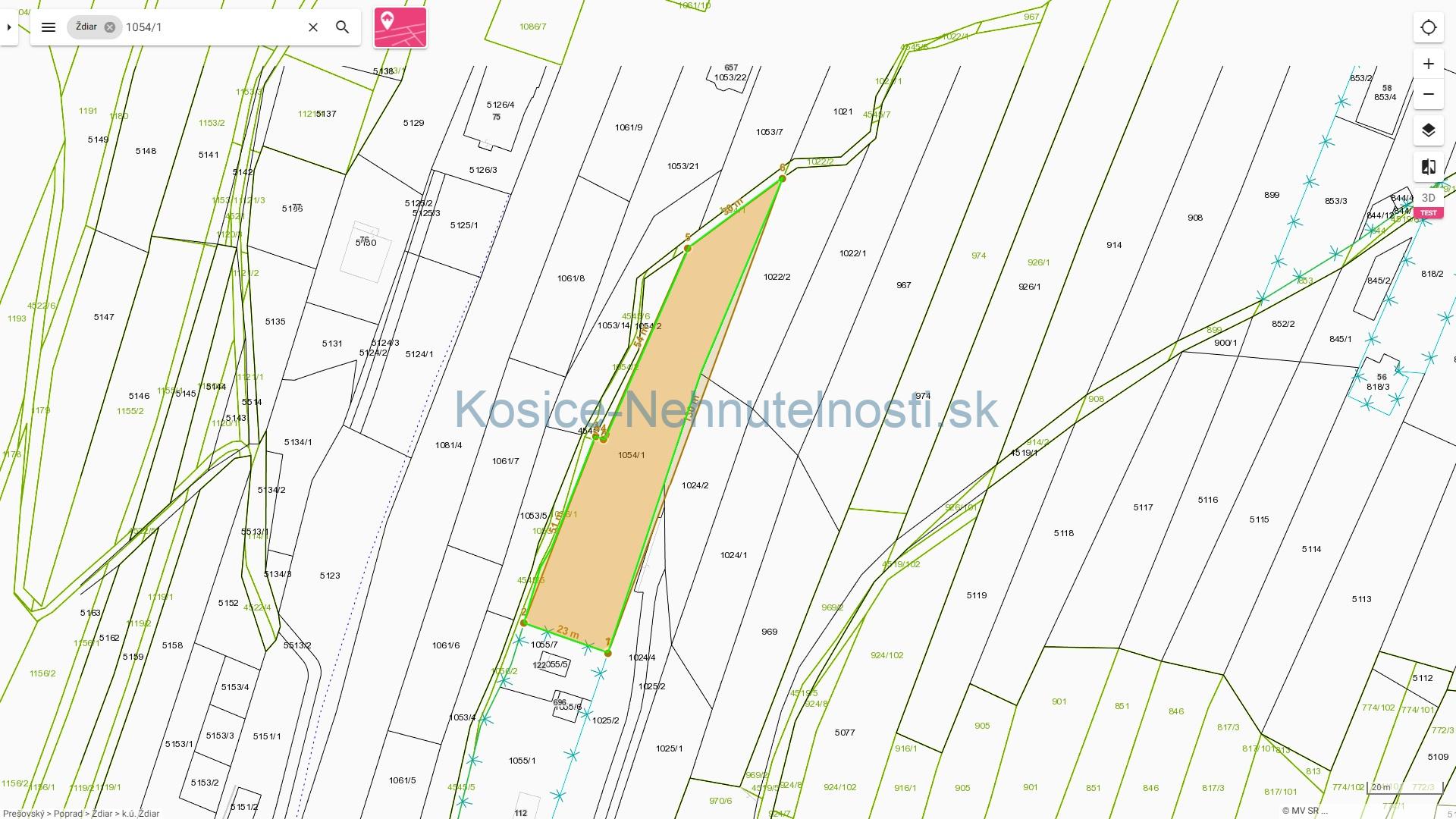 predaj pozemok zdiar 2210m2