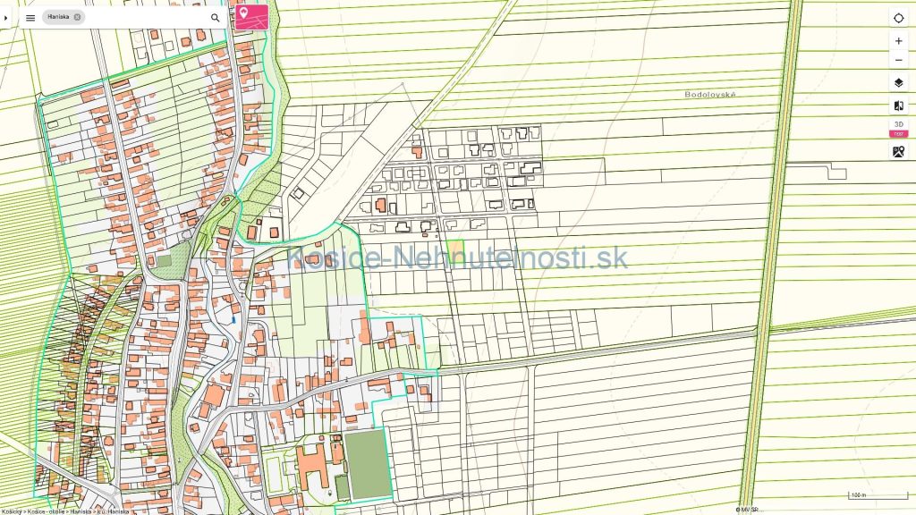 Haniska pri Košiciach 964 m2 rovinatá stavebná parcela C