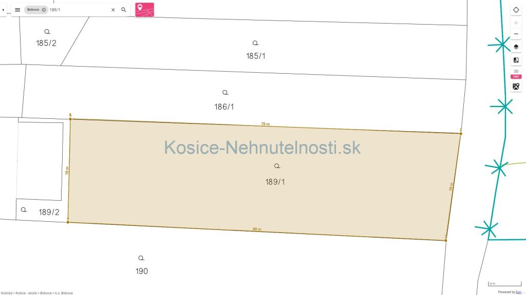 Výborná cena (znížená): Predaj pozemok 1326 m2 Bidovce pri Košiciach